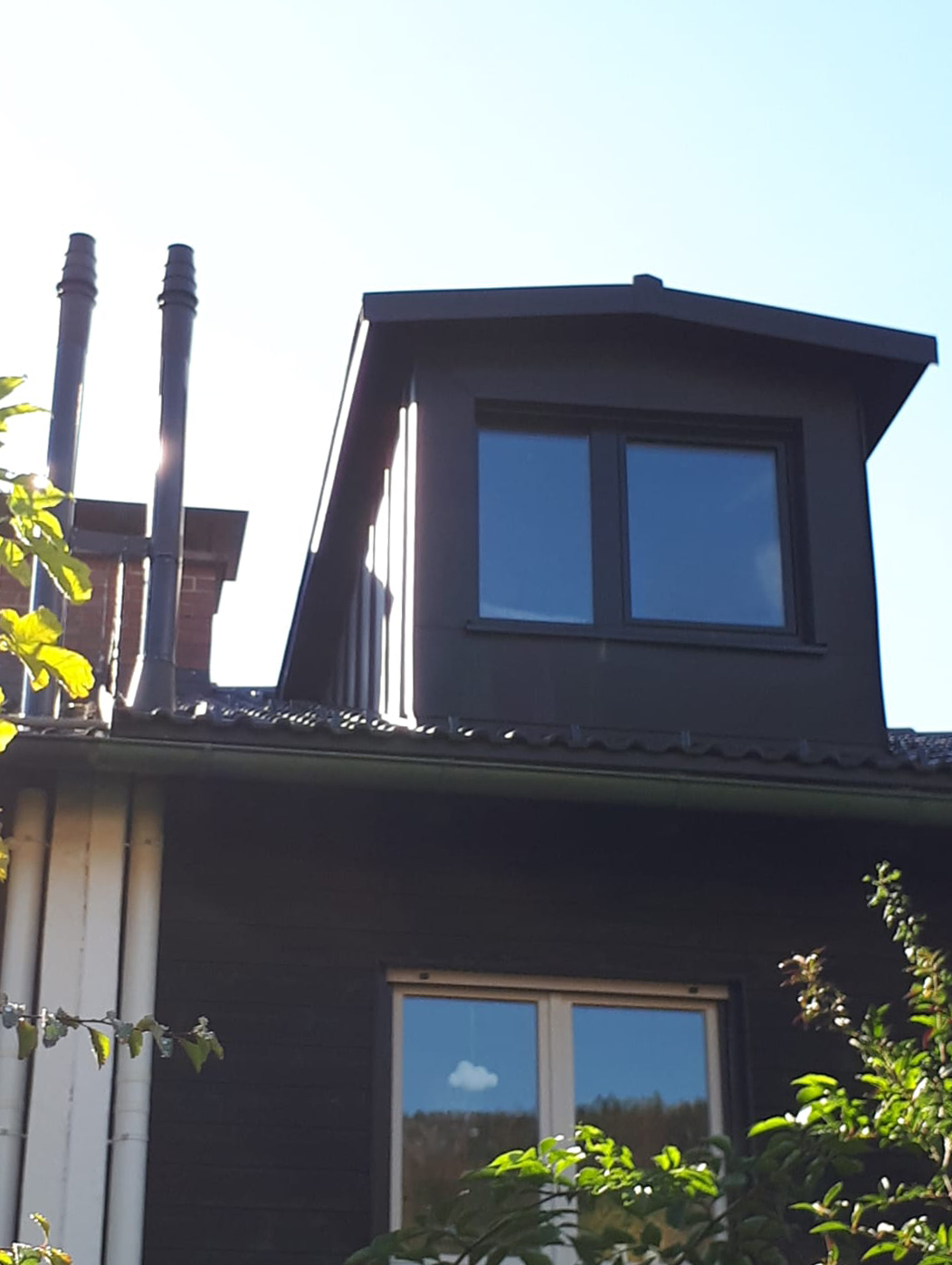 Dachgaube, Außenansicht, errichtet von Holzbau Bosch